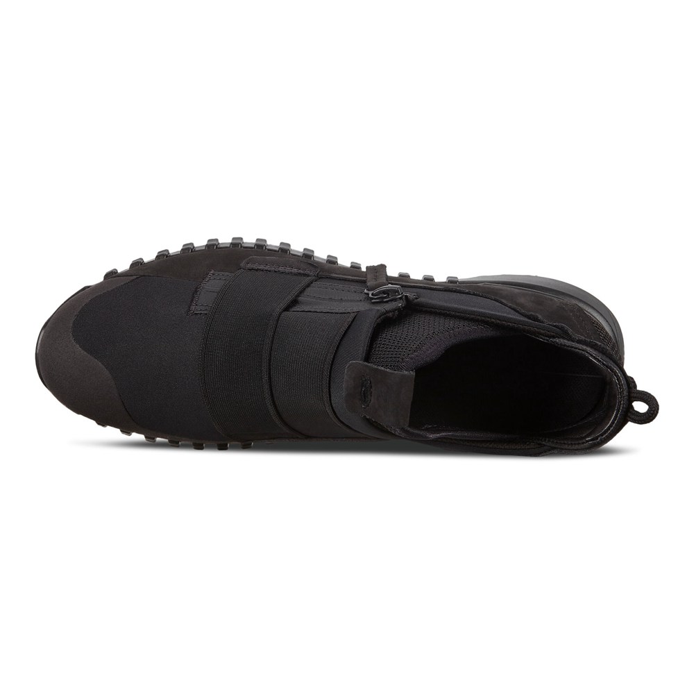 ECCO Womens Slip-On Black - Zipflex - MFW-204385